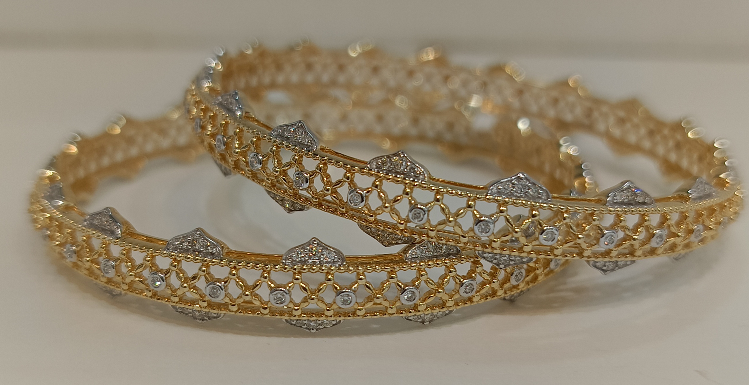 Diamond Bangle Pair